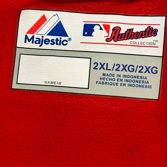 Majestic Authentic MLB Red Sox Therma Base Fleece Lined Full Zip Jacket, SZ 2XL - Picture 2 of 9